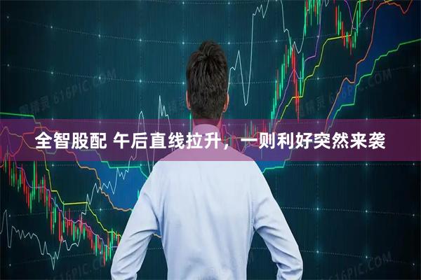 全智股配 午后直线拉升,一则利好突然来袭