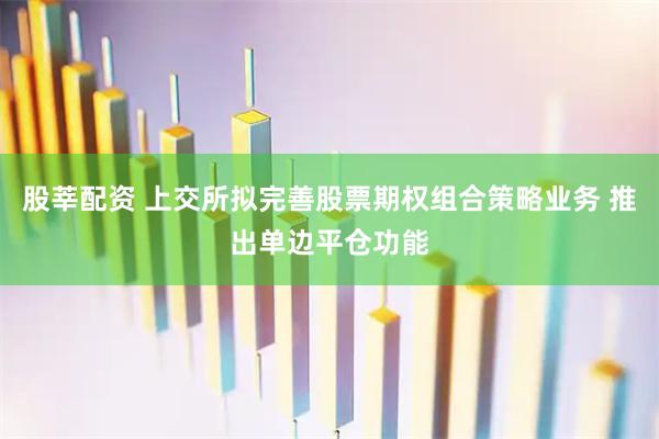 股莘配资 上交所拟完善股票期权组合策略业务 推出单边平仓功能